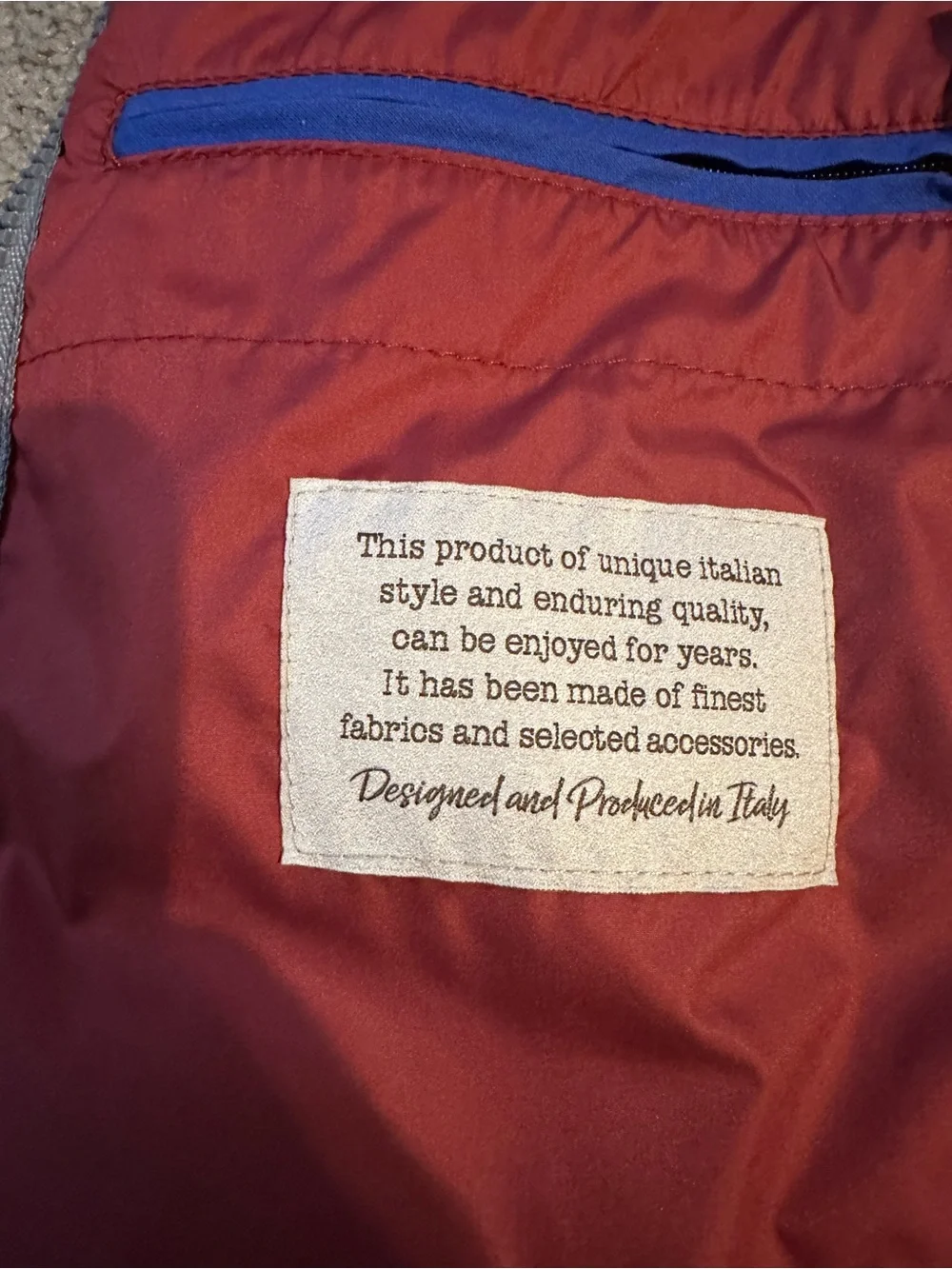 Waterville Theo Quilted Vest‎ Luxury Brick Red Mens 50